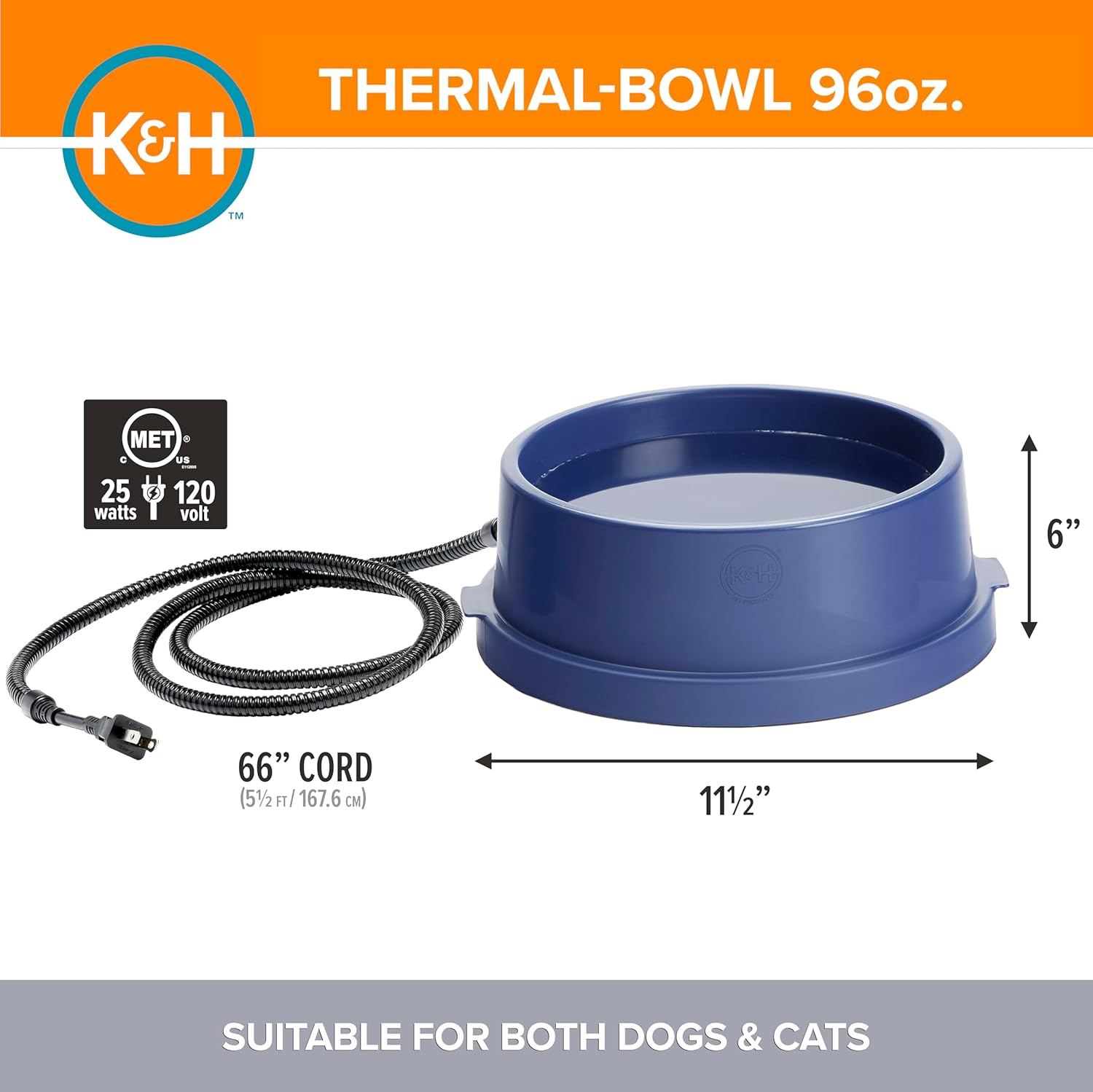 Thermal‑Bowl Heated Dog & Cat Water Bowl