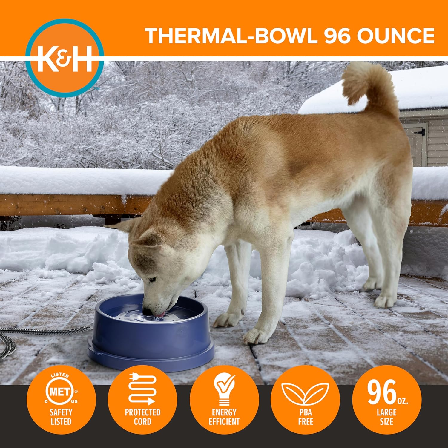Thermal‑Bowl Heated Dog & Cat Water Bowl