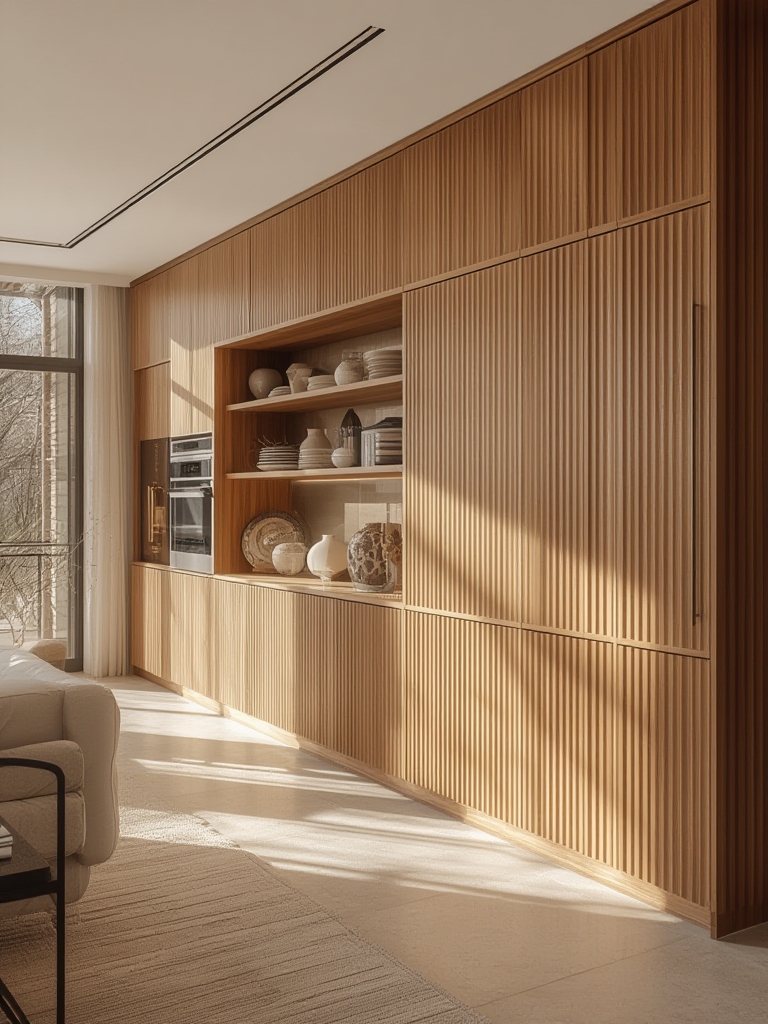 fluted wood cabinets - Illustration 3