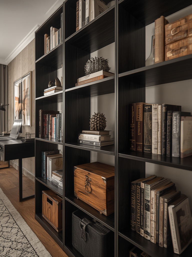 bookshelf organizer in action