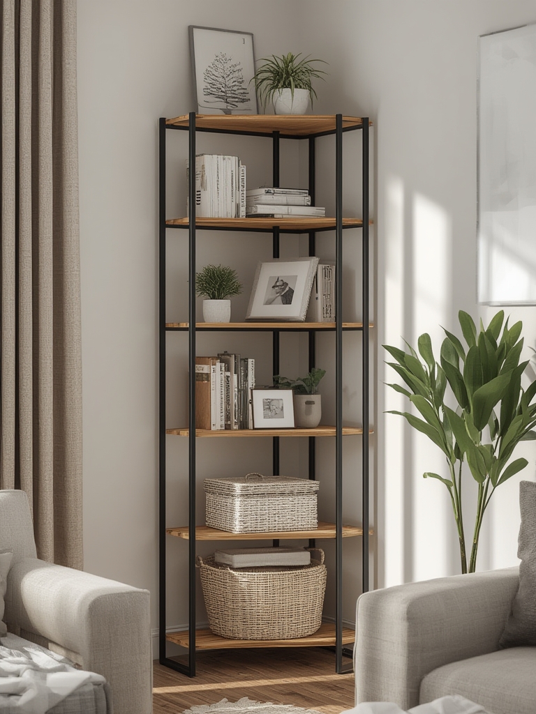 corner shelf in action