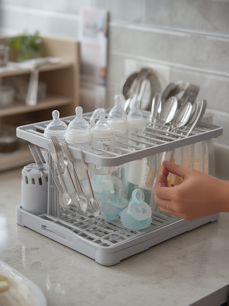 bottle drying in action