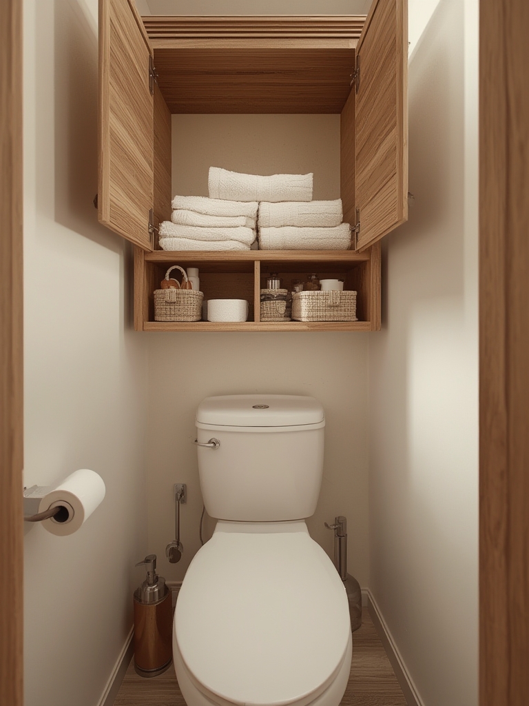 toilet cabinet in action