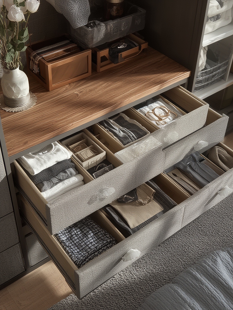 dresser organizer in action