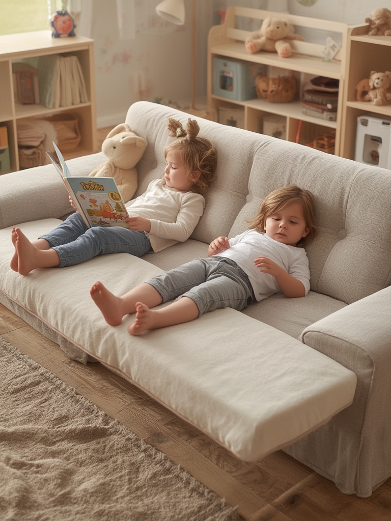 kids sofa in action