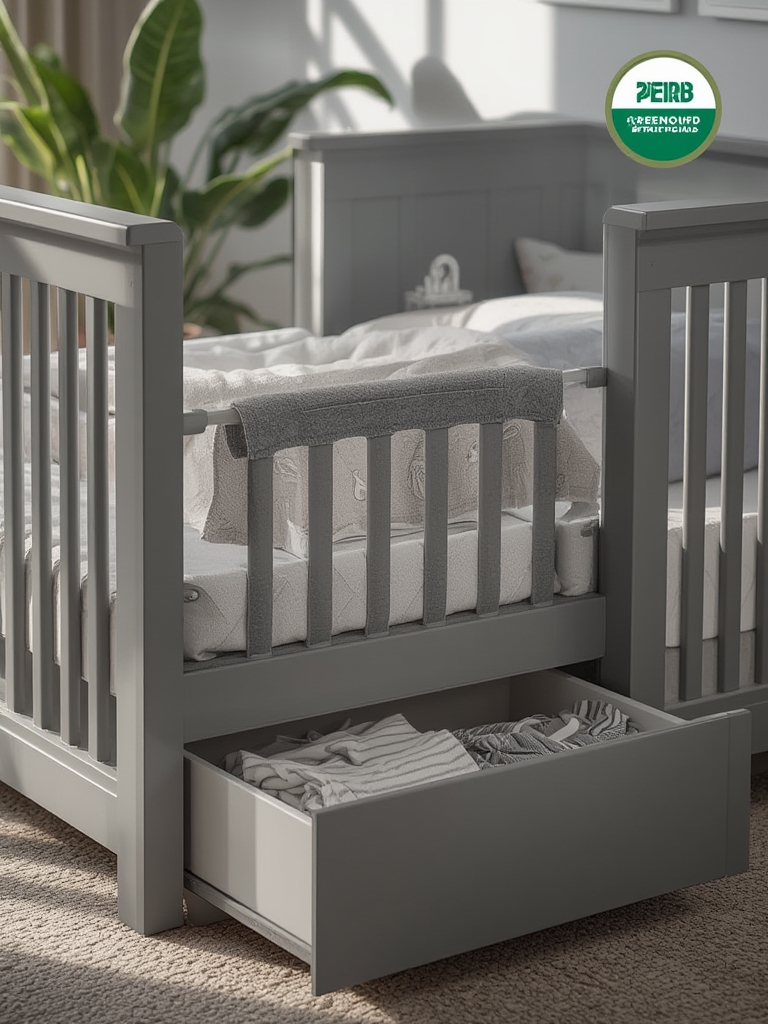 convertible crib in action