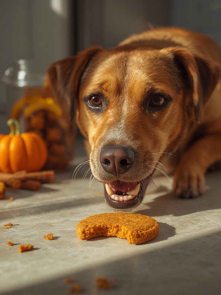 pumpkin biscuits in action