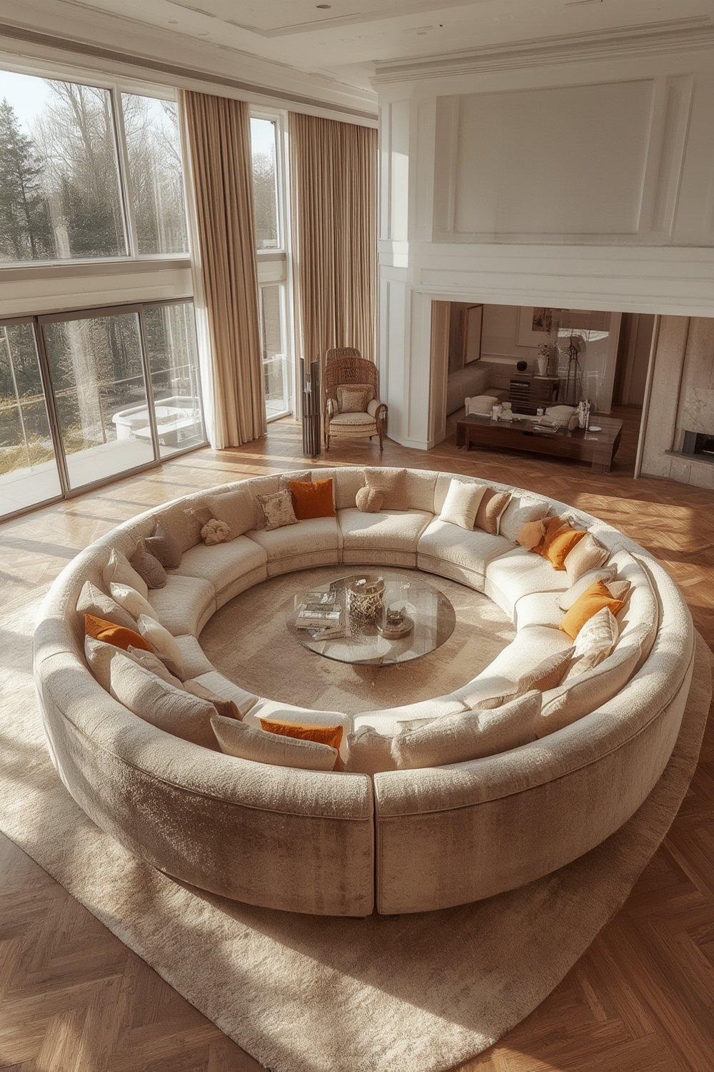 curved sectional sofa - Illustration 1