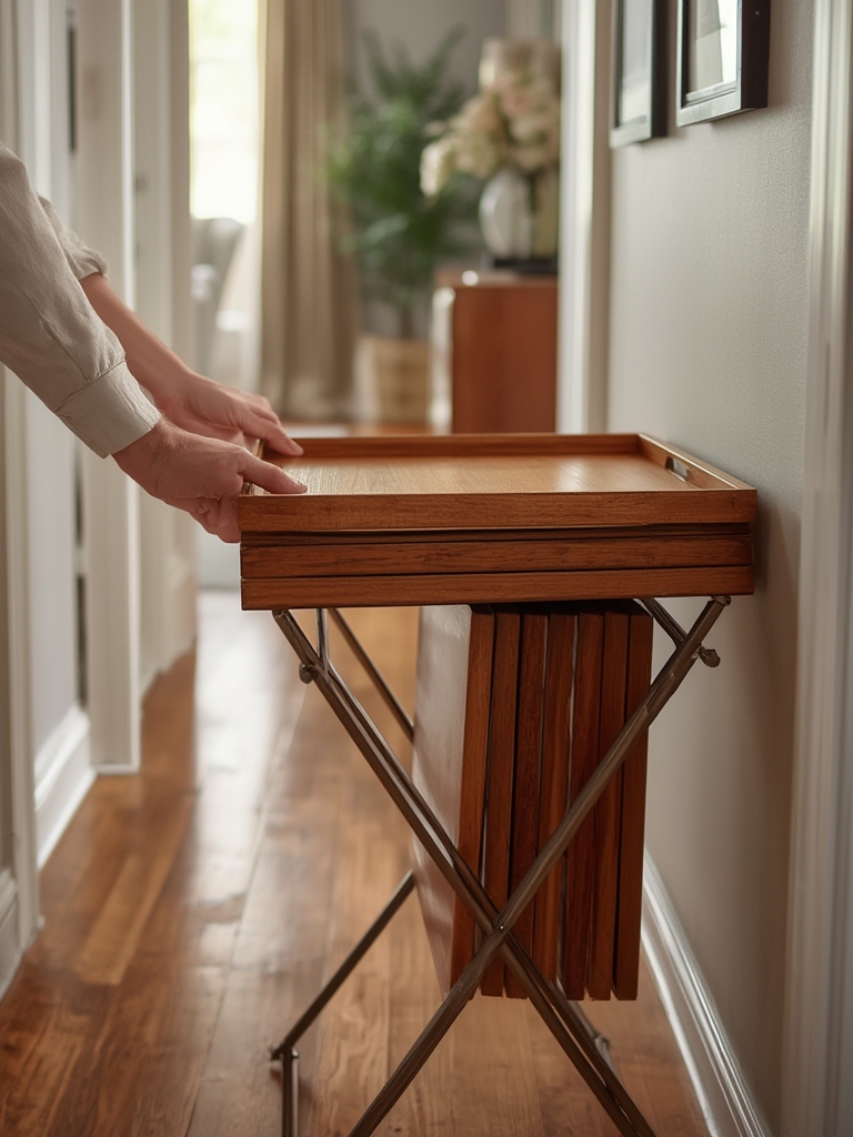 folding trays in action