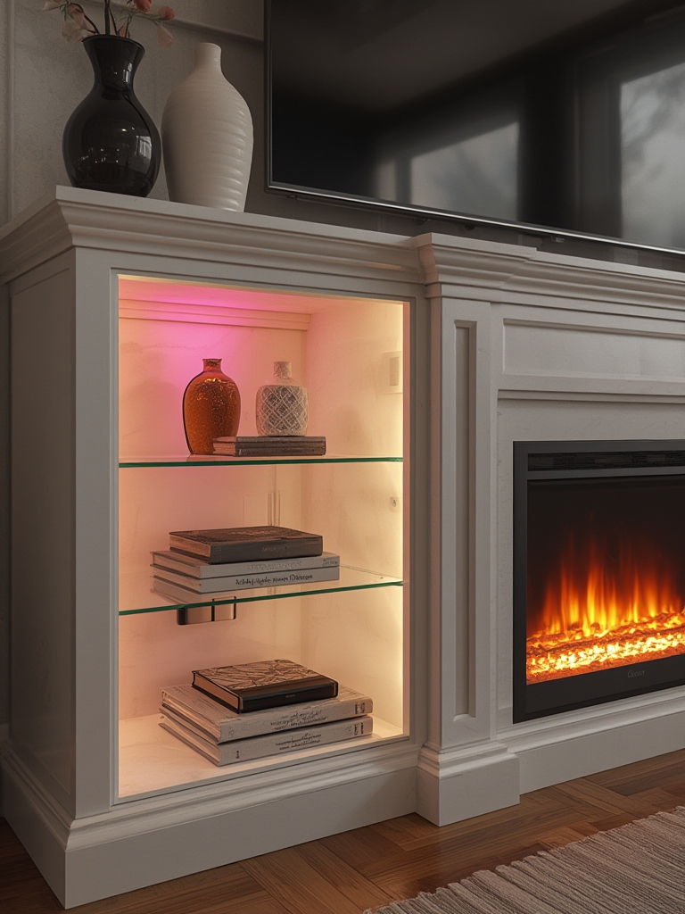 fireplace tv in action