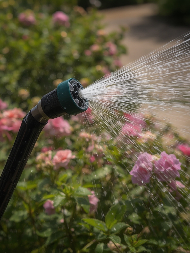 watering wand in action