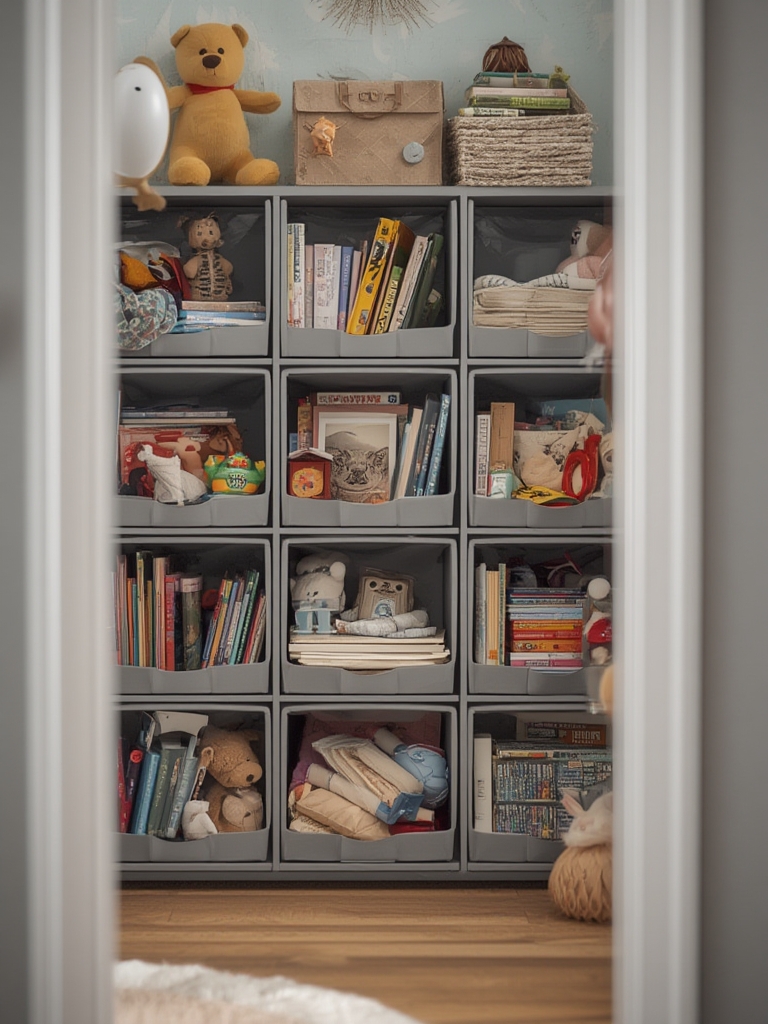 toy organizer in action