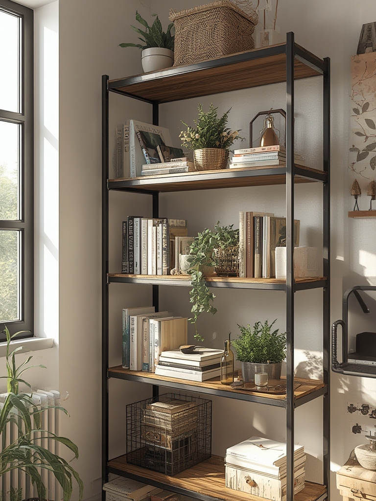 tall bookshelf in action