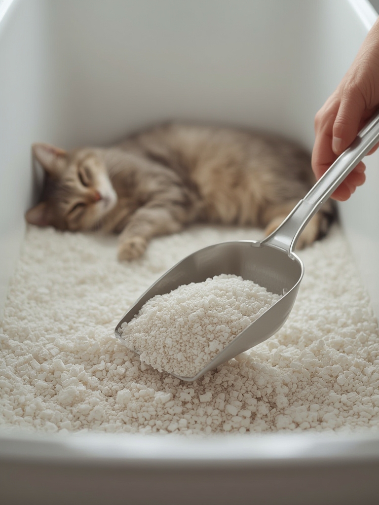 clumping litter in action