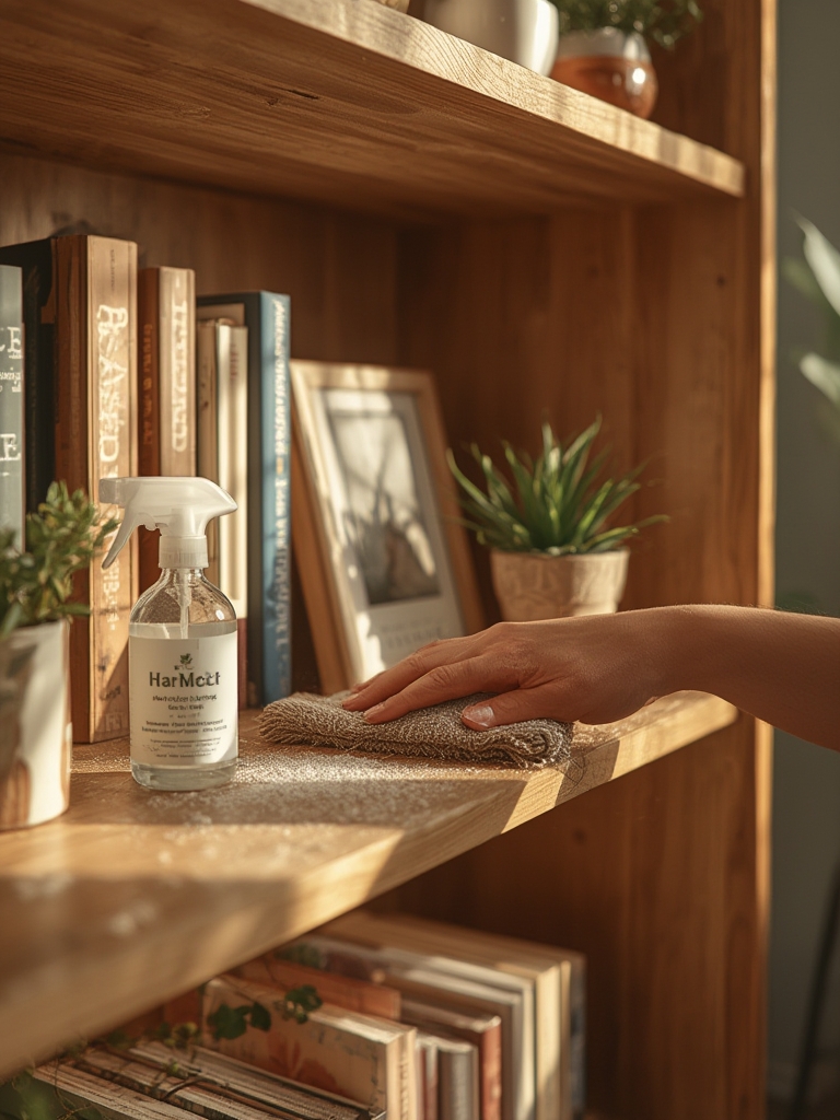 plant-based cleaner in action