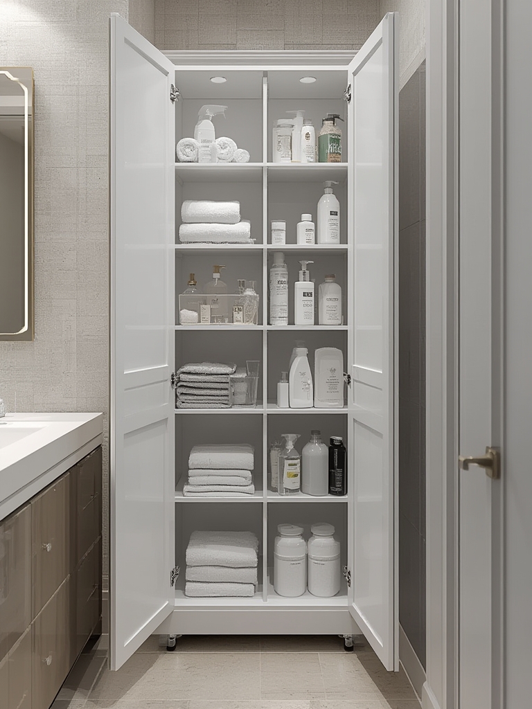 slim cabinet in action