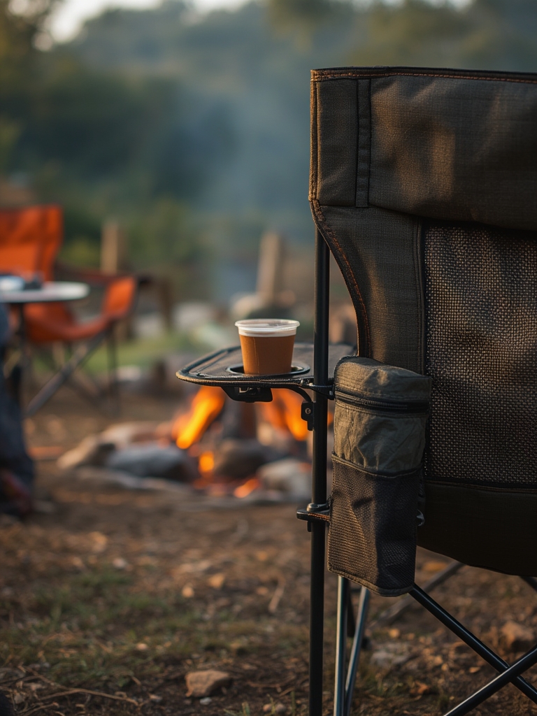 camping chair in action