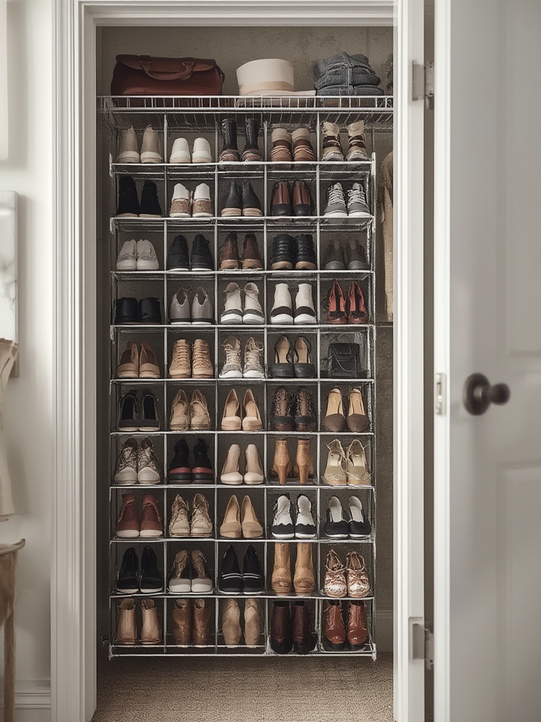 shoe organizer in action