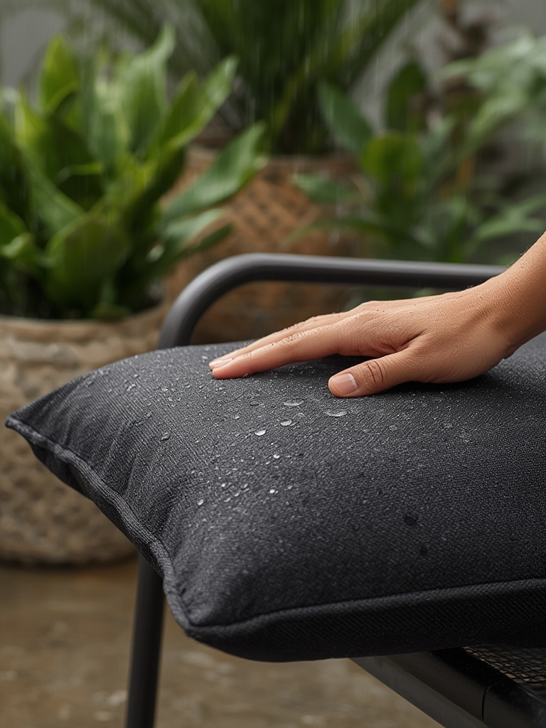 outdoor cushion in action