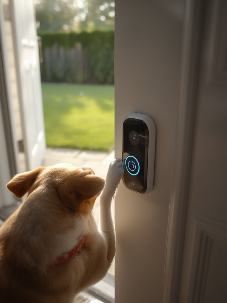 dog doorbell in action