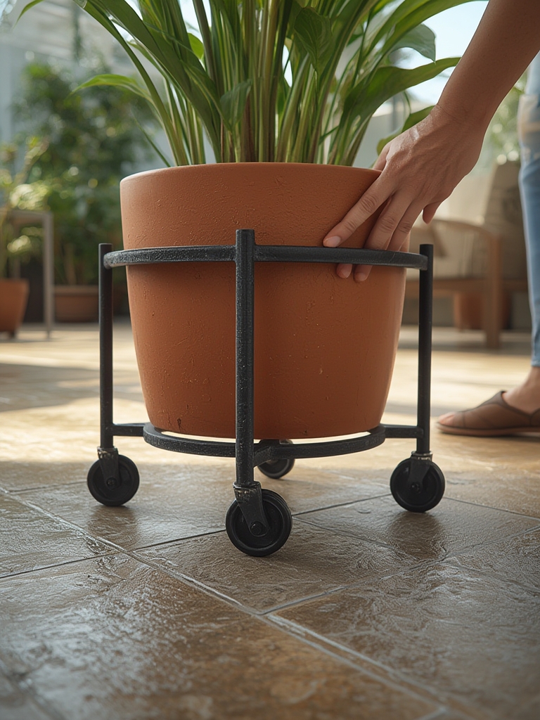 plant caddy in action