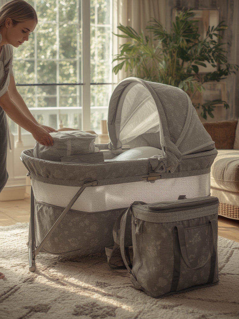 baby bassinet in action