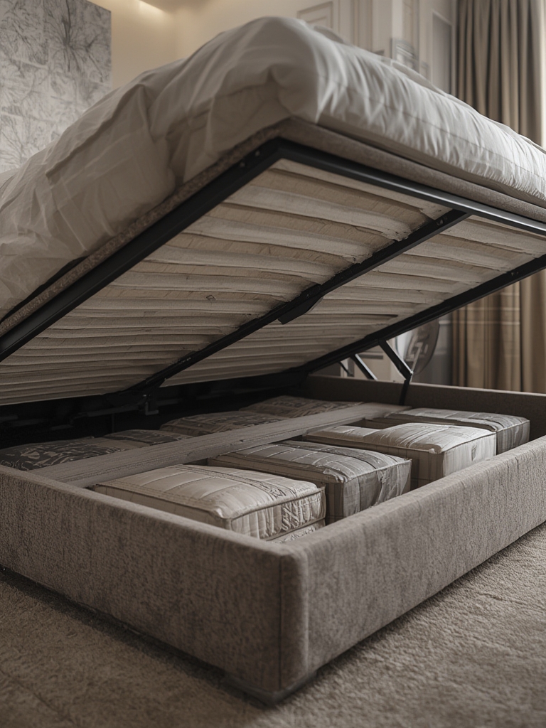 storage bed in action