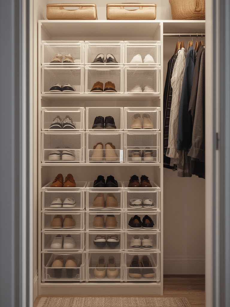 shoe organizer in action