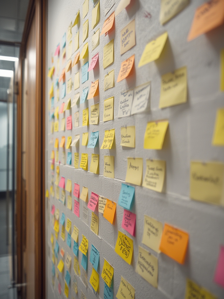 sticky notes in action