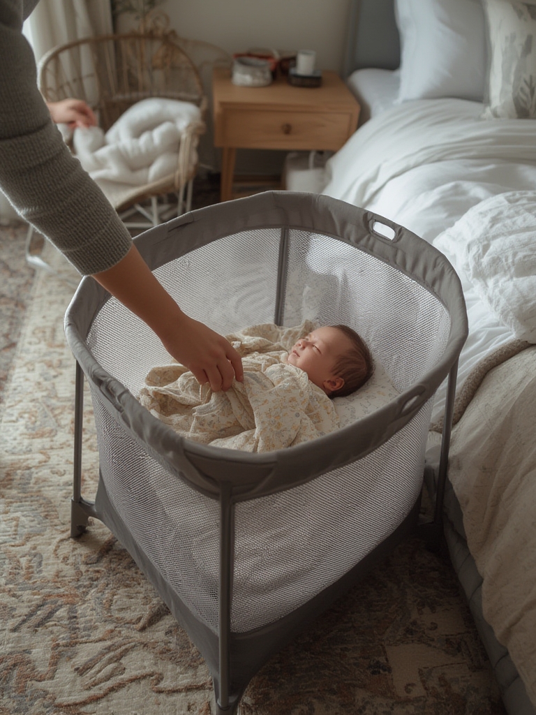 bassinet portable in action