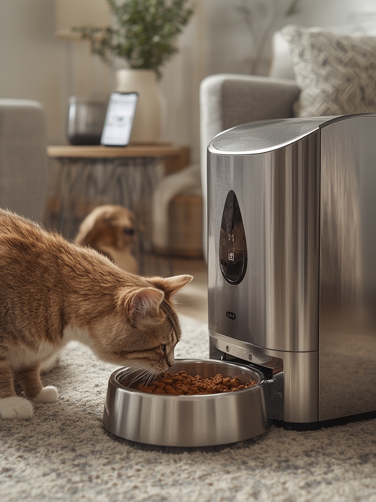 automatic feeder in action